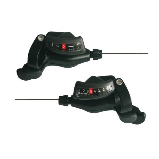 Microshift coppia comandi cambio MTB 3x8 velocita'